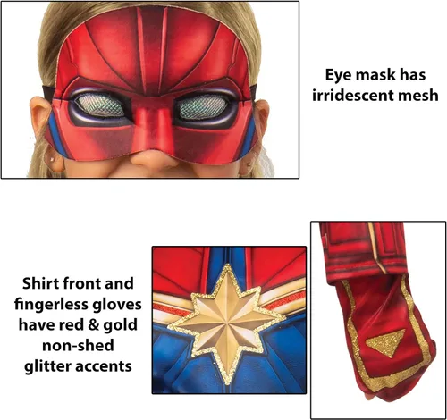 Vista 4 de Disfraz de Capitán Marvel Top Boxed Dress