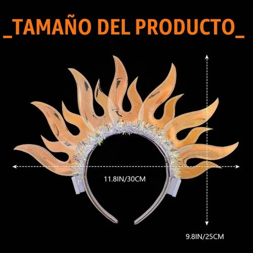 Vista 4 de DRESBE Diadema iluminada con luces LED, para el pelo, para fiestas, bailes, rave, accesorios para el cabello para mujeres y niñas Luz Colorida