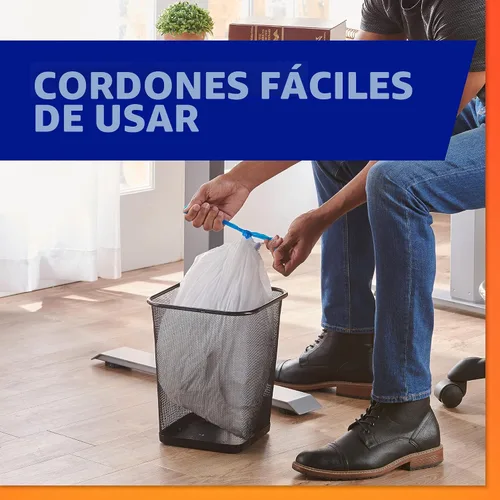 Vista 4 de Hefty Bolsas de basura medianas de 8 galones, color blanco, aroma