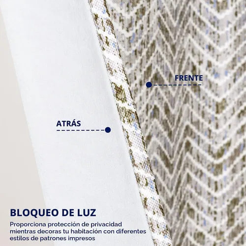 Vista 4 de SUBRTEX - Cortinas estampadas para sala de estar, cortinas de ventana para comedor, filtro de luz, tratamientos de ventana coloridos, juego de 2