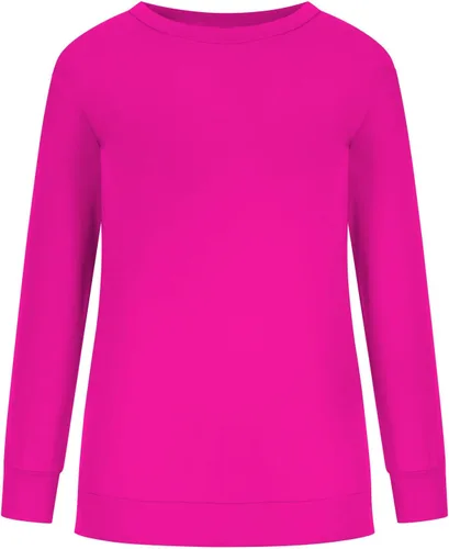 Vista 5 de Ceboyel Camisas de manga larga para mujer, color liso, cuello redondo, ajuste holgado, ropa casual de otoño