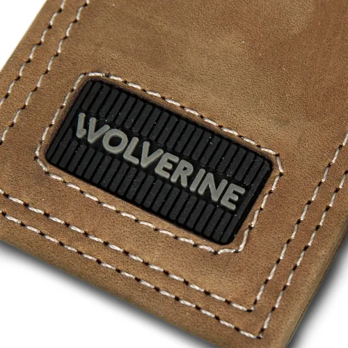Vista 3 de WOLVERINE Men's Slim Wallet Card Case Money Clip RFID Protection ID Window Rugged Leather Canvas