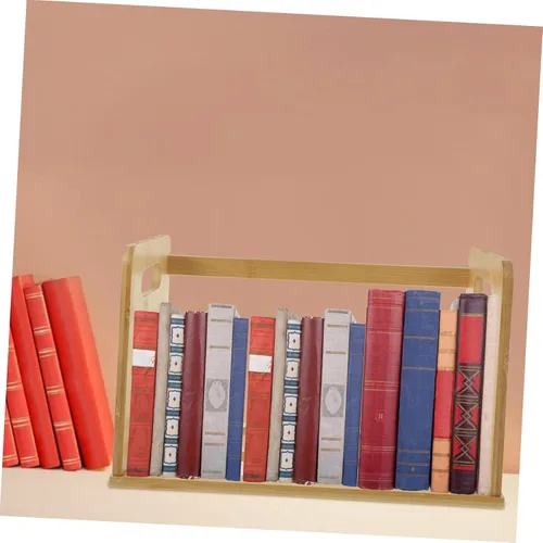 Vista 10 de Estante de almacenamiento de registros, estante para libros, estantería multifunción, estantería de escritorio, organizador de escritorio, estante