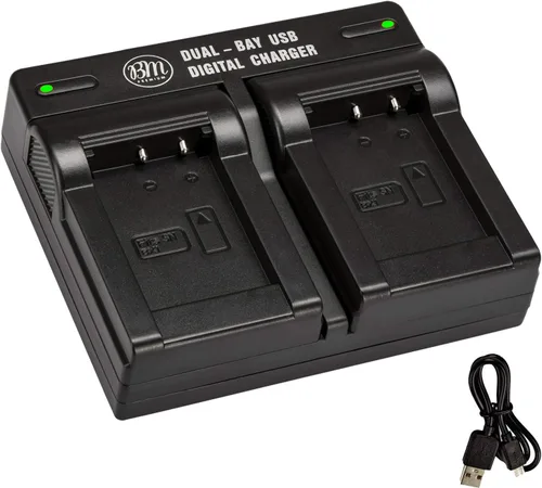 Vista 6 de NP-BX1 Cargador de batería de doble bahía para Sony CyberShot ZV-1 II DSC-RX1 RX1R RX100 RX100M II RX100 III H300 H400 HX300 HX50V HX80V WX300 WX350