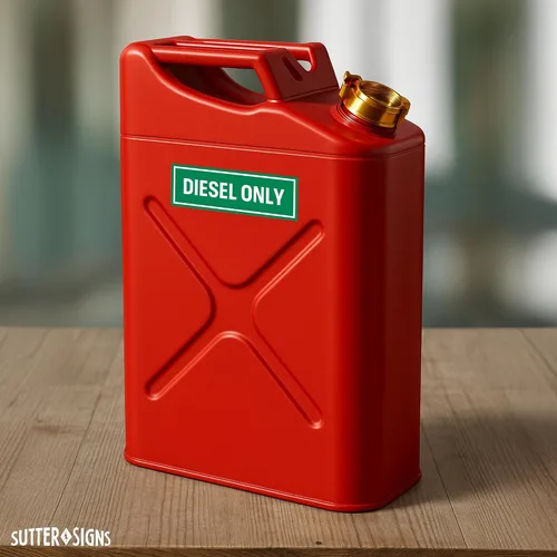 Vista 6 de Sutter Signs 3 calcomanías diésel para tanque de combustible, calcomanías adhesivas resistentes a la intemperie para camiones, tractores, latas