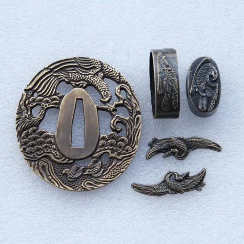 Vista 24 de Espada samurái japonesa KOSHIRAE – TSUBA FUCHI KASHIRA MENUKI 68-100
