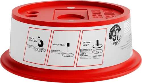 Vista 2 de Andersen Hitches Kit combinado de bloque Jack Block con bloque de 4 pulgadas de 8 pulgadas y sistema de nivelación y entrada de autocaravana Clean