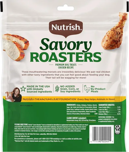 Vista 9 de Nutrish Savory Roasters Receta de Pollo Premium Golosinas para Perros, Bolsa de 12 oz. (Rachael Ray)