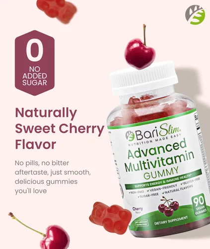 Vista 4 de BariSlim Gomitas multivitamínicas bariátricas avanzadas, vitaminas bariátricas especialmente formuladas para pacientes después de una cirugía