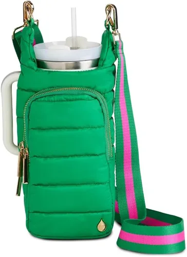 Vista 11 de WanderFull® Ranura con cremallera original HydroBag® HANDLE™ para mango, soporte para botella de agua cruzado manos libres y accesorios para vasos