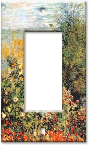 Vista 10 de Art Plates - Cubierta de placa de interruptor en blanco de dos bandas - Monet: Stiller Winkel - (Hecho en EE. UU.)