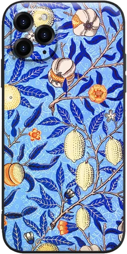 Vista 24 de Berkin Arts Funda de silicona compatible con iPhone 12 Pro Max con protector de pantalla de flores ornamentales intrincadas rosas