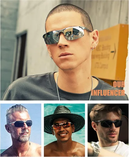 Vista 70 de Duco - Gafas de sol deportivas polarizadas para hombre con protección UV 8177s