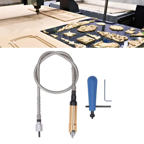 Vista 8 de Extensión de eje flexible, adaptador flexible para herramienta rotativa, llave de portabrocas flexible, extensión de taladro eléctrico, herramienta