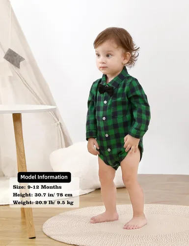 Vista 2 de A&J DESIGN Body de manga larga para bebé y niño, para boda, formal, para caballero