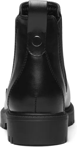 Vista 4 de DREAM PAIRS Botines de Tobillo Chelsea de Tacón Bajo para Mujer Zapatos Botines de Moda Tipo Slip-On Elásticos de Otoño