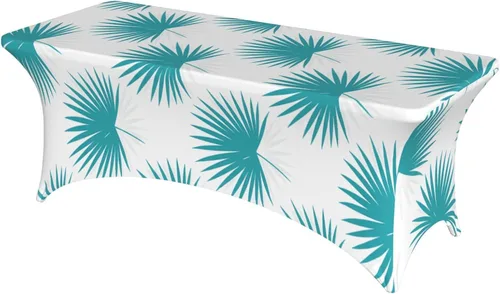 Vista 22 de Mantel rectangular ajustable de elastano elástico con estrellas patrióticas americanas de 4 pies, protector de mesa para fiestas, eventos