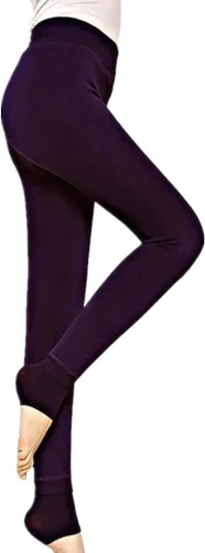 Vista 3 de Romastory - Leggings cálidos de invierno para mujer, elásticos, gruesos, térmicos, con forro polar