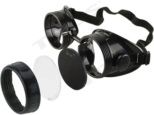 Vista 2 de TITUS Copa tipo C Marco de calidad industrial gafas de soldadura UV IR verde 5,7,8,9,10,11,12,13, o 14 filtro con estuche y almohadillas