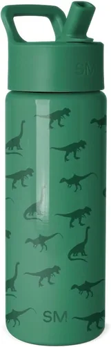 Vista 21 de Simple Modern Botella de agua para niños con tapa con pajilla, vaso aislado de acero inoxidable de 14 onzas para niños y a prueba de derrames