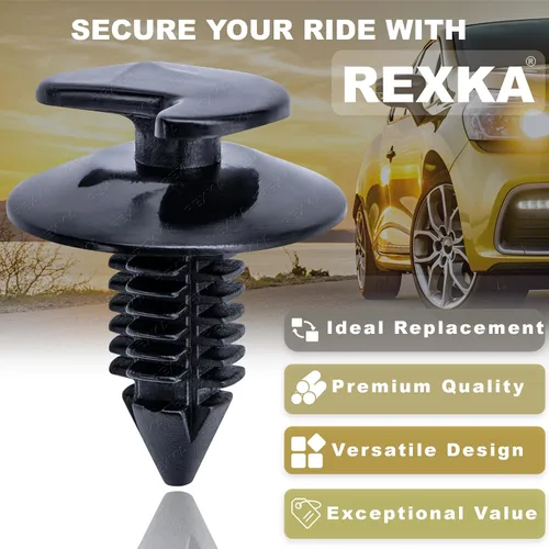 Vista 3 de Rexka 10 clips de retención para panel de puerta 6033862 compatibles con Chrysler Jeep Wrangler YJ, Jeep CJ7, Jeep CJ8 Scrambler
