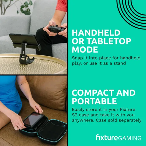 Vista 3 de Fixture S2 Bundle Gaming Console Monitor and Controller Mount with Carrying Case Compatible with Nintendo Switch OLED and Pro Controller