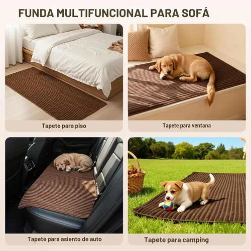 Vista 5 de MEETSKY Fundas de sofá para sofá, funda de sofá 100% impermeable para perros, fundas de sofá para mascotas, fundas de sofá suaves y antideslizantes