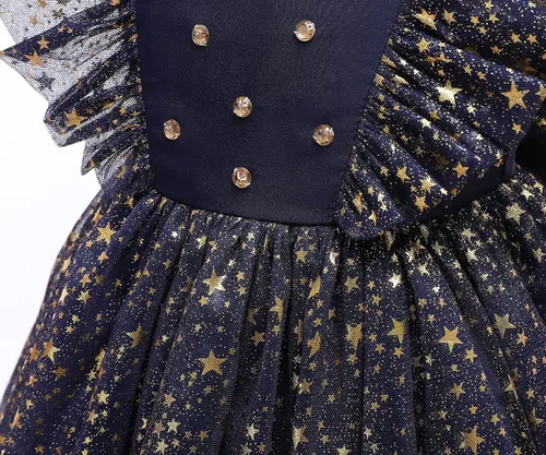 Vista 5 de Nileafes Vestido de princesa de tul para niñas pequeñas, vestido tutú de fiesta