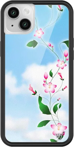 Vista 21 de Fundas Wildflower - Compatibles con Apple iPhone 14 Plus Parachoques protector negro, certificado de prueba de caída de 4 pies, propiedad