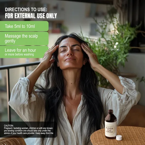 Vista 5 de Herbsforever Aceite Amla – Mima y nutre tu cabello – Goodness of Amla – Aceite premium prensado en frío – Sin OMG, orgánico, vegano – 7.1 fl oz