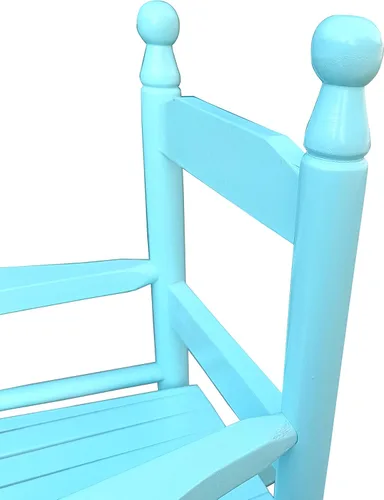 Vista 3 de HomVent Mecedora para niños, mecedora de madera para interiores y exteriores, mecedora de porche para niños, jardín, césped, balcón, patio trasero