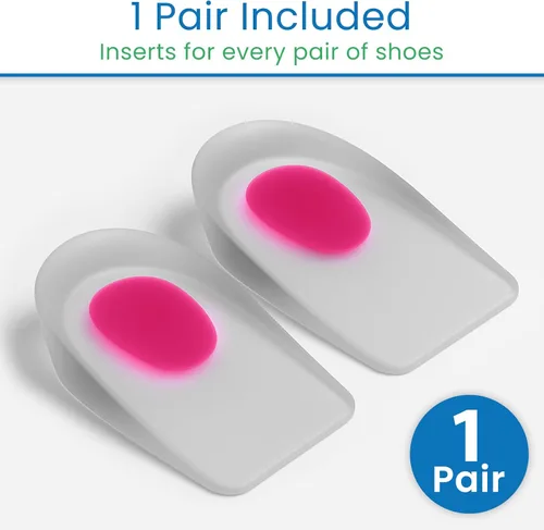 Vista 8 de ViveSole Taloneras de gel para dolor, fascitis plantar (par) – Almohadillas de silicona para alivio, espolones de talón, zapatos, tratamiento