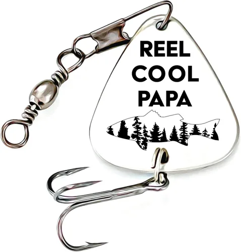Vista 7 de Papa Gift Fishing Lure Christmas Stocking Stuffer Birthday Fathers Day Bday Present PAPA-Lure
