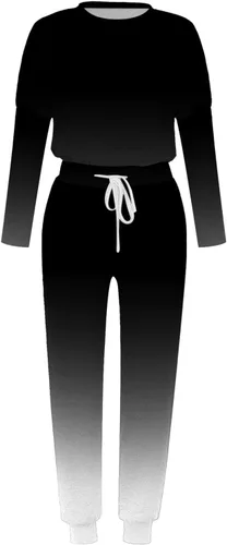 Vista 4 de Lounge Sets for Women Sweatsuits Sets Two Piece Outfit Long Sleeve Shirts and Pant Loose Workout Athletic Tracksuits