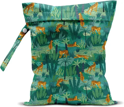 Vista 7 de Bolsa para artículos húmedos y secos, bolsas de natación impermeables, lavables a máquina, bolsas reutilizables para playa, piscina, pañales y ropa