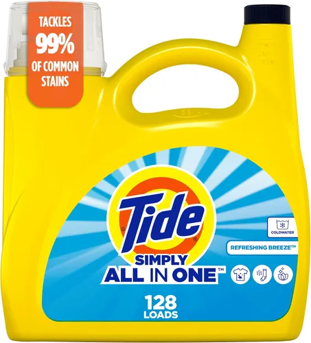 Vista 15 de Tide Simply All-In-One, detergente líquido para ropa sucia con aroma a flor de saúco, 89 cargas, 117 onzas líquidas