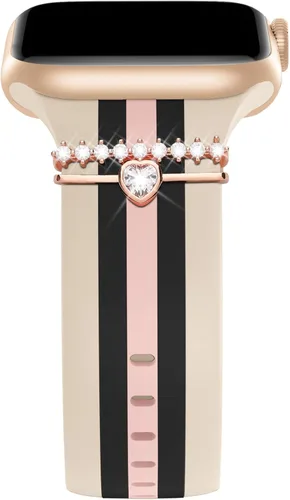Vista 17 de Banda de diseñador con adornos decorativa compatible con Apple Watch de 38mm 40mm 41mm 42mm 44mm 45mm 46mm 49mm, para mujeres y hombres, pulseras