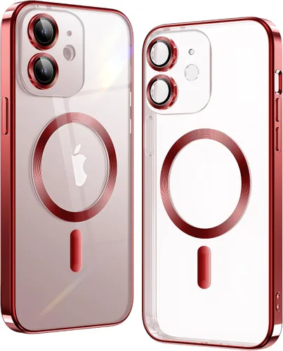Vista 12 de Matallic - Funda transparente brillante para iPhone 11, compatible con Magsafe con protección completa de cámara chapada