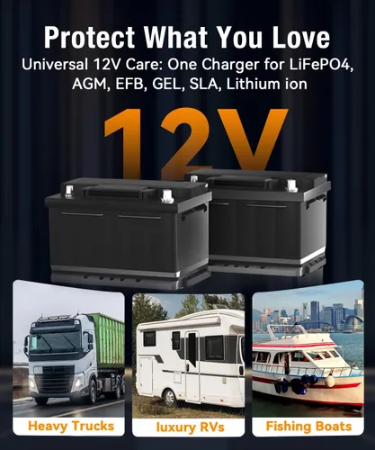 Vista 11 de BALDR Cargador de batería solar de 13 W actualizado, mantenedor de 12 V, portátil, impermeable, panel solar, kit de carga de goteo para automóvil