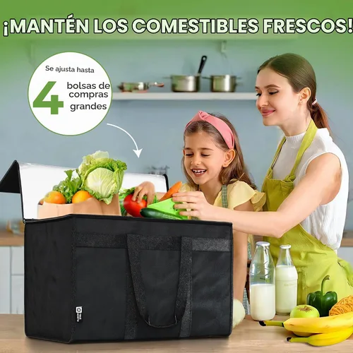 Vista 7 de TRUE NORTH Bolsa Térmica para Entrega de Alimentos con Divisor (23"x15"x14") - Bolsa Calentadora de Alimentos Uber Eats - Bolsas de Pizza