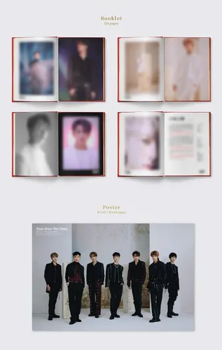 Vista 3 de WayV Take Over The Moon 2nd Mini Album - CD, fotolibros, tarjeta de fotos, tarjeta circular, póster plegado con juego de calcomanías decorativas