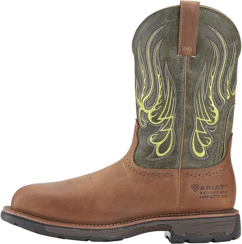Vista 2 de Ariat - Botas de trabajo de pionero para hombre, cuadradas, anchas, puntera de acero, para hombre