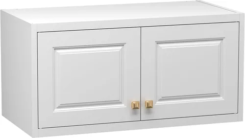 Vista 10 de Polup Armario de pared con puertas, gabinete de almacenamiento de metal para almacenamiento de cocina, gabinete superior pequeño, para comedor, sala