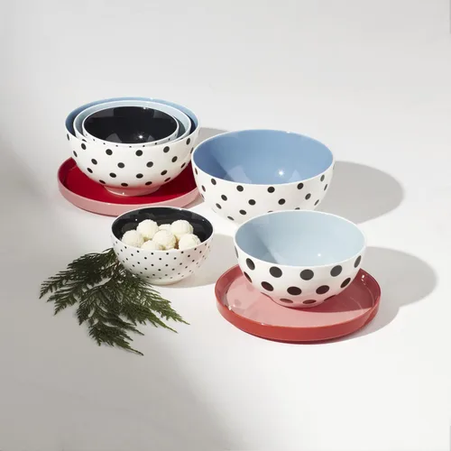 Vista 6 de kate spade new york On The Spot - Juego de anidación, 8 piezas, blanco/multicolor