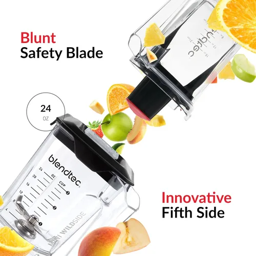 Vista 4 de Blendtec Mini WildSide+ (46 onzas) y Twister Jar (37 oz) – Tarro de licuadora de grado profesional – Sin BPA – Transparente Incluye espátula