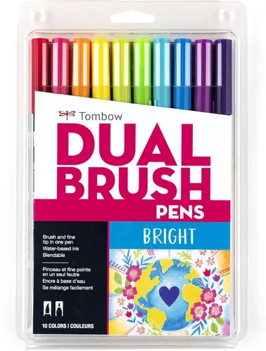 Vista 9 de Tombow Marcadores artísticos de doble pincel (paquete de 10, celebración)