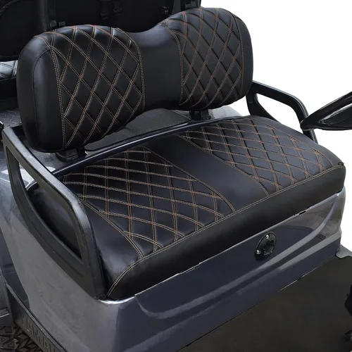 Vista 12 de NOKINS Juego de Fundas de Asiento de Diamante para Carrito de Golf, Compatible con Yamaha Drive/Drive 2 Asiento Frontal Estándar OEM, Funda