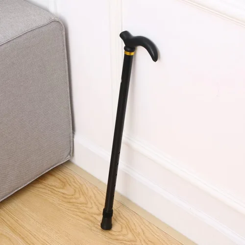 Vista 7 de Tofficu Bastón para caminar de aleación de aluminio de altura ajustable, diseño ligero y retráctil para personas mayores y ancianos, color negro