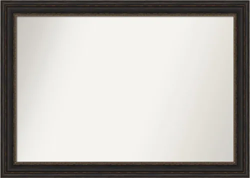 Vista 383 de Amanti Art Espejo de pared personalizado no biselado (25 x 25 pulgadas), marco de bronce acentuado, varios tamaños personalizados, espejo de baño