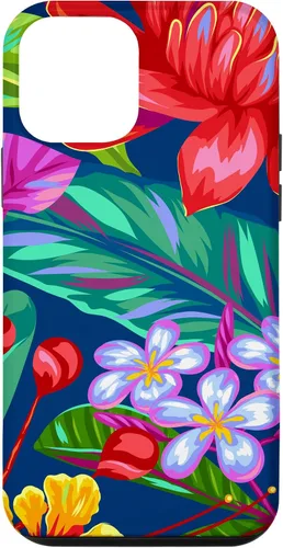 Vista 16 de Hawaiian Tropical Phone Case Yellow Red Hibiscus Plumeria Case for iPhone 17